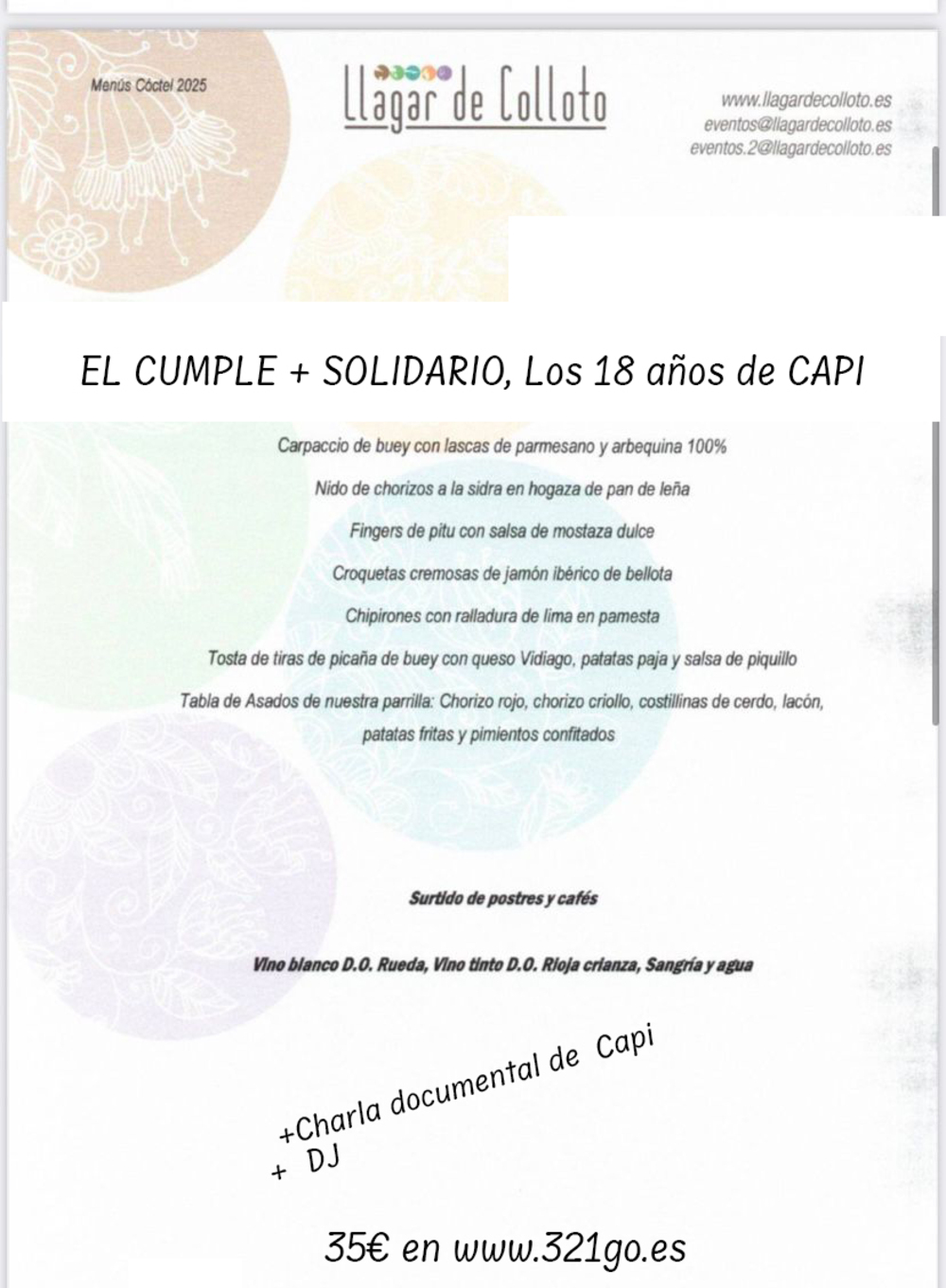 El cumple más solidario de Capi