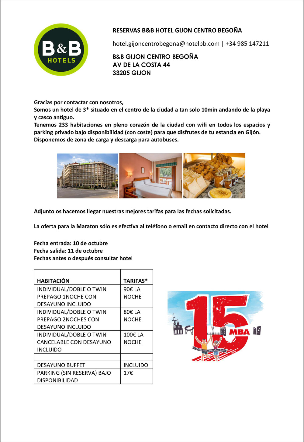 15ª MBA MEDIA MARATÓN GIJÓN  “VILLA DE JOVELLANOS”