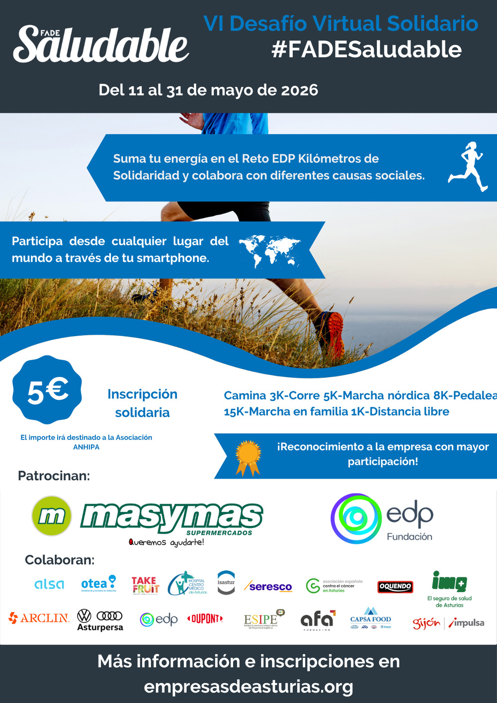 VI Edición Desafío Virtual Solidario FADE Saludable 2026
